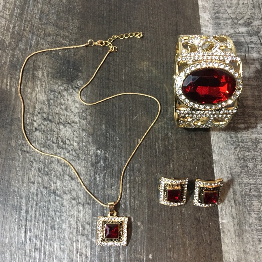 Fashion Jewelry, Crystal Jewelry, Three Piece Set